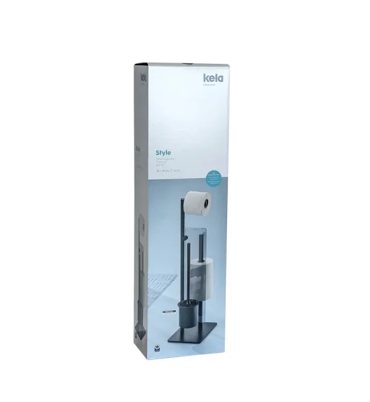 KELA | Style | zestaw toaletowy z przegrodą, 71 cm, czarny