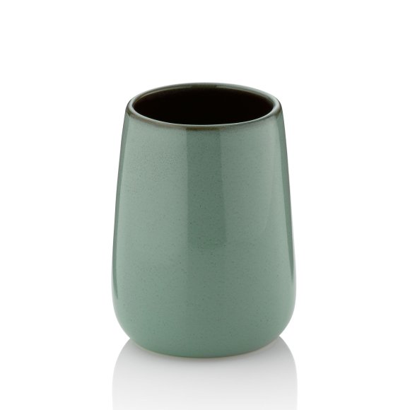 KELA | Liana | kubek łazienkowy, ceramika, śred. 8 x 10,5 cm, zielony