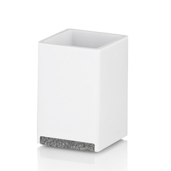 KELA | Cube | kubek, żywica polimerowa, 7 x 7 x 11 cm, biały