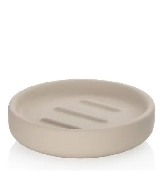 KELA | Sana | mydelniczka, ceramika gumowana, śred. 11,5 x 3 cm, beżowa