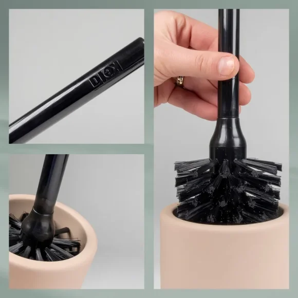 KELA | Sana | zestaw do WC, ceramika gumowana/tworzywo sztuczne, śred. 10 x 45 cm, beżowy