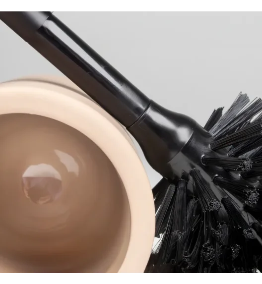 KELA | Sana | zestaw do WC, ceramika gumowana/tworzywo sztuczne, śred. 10 x 45 cm, beżowy