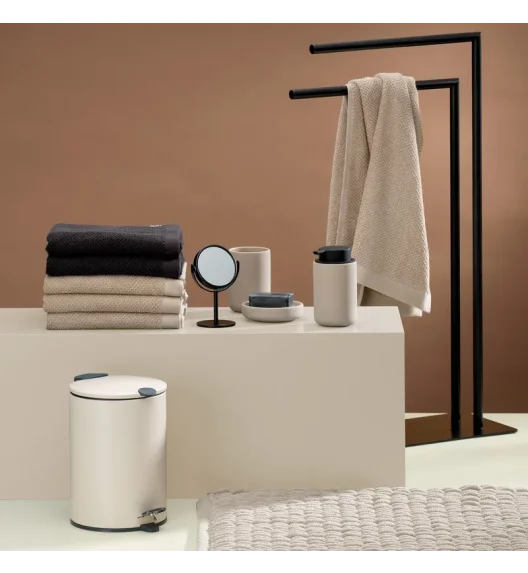 KELA | Sana | zestaw do WC, ceramika gumowana/tworzywo sztuczne, śred. 10 x 45 cm, jasnoszary