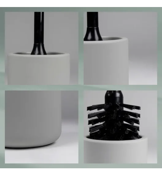 KELA | Sana | zestaw do WC, ceramika gumowana/tworzywo sztuczne, śred. 10 x 45 cm, jasnoszary