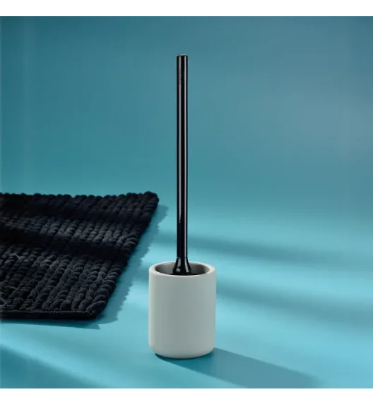 KELA | Sana | zestaw do WC, ceramika gumowana/tworzywo sztuczne, śred. 10 x 45 cm, jasnoszary