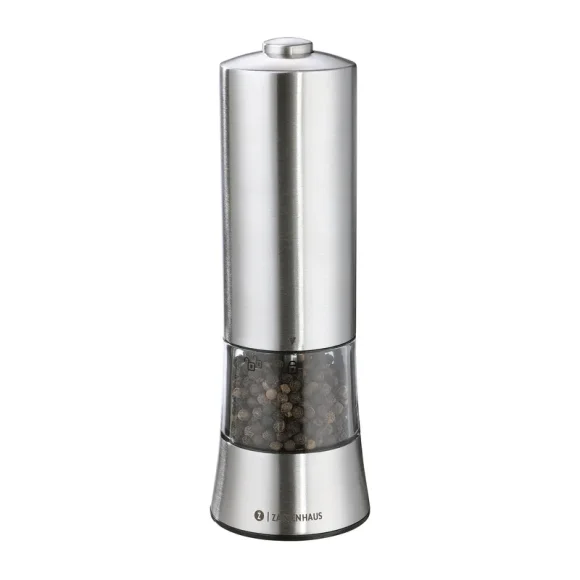 ZASSENHAUS | Gera | elektryczny młynek do pieprzu, ładowany przez USB, stal nierdzewna, śred. 6 x 18 cm