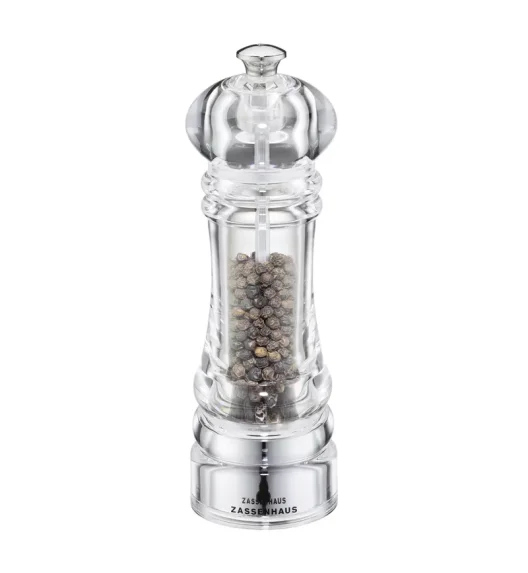 ZASSENHAUS | Berlin | zestaw 2 młynków do soli i pieprzu, akrylowe 18 cm