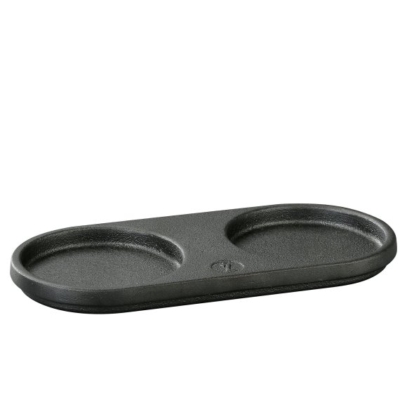 ZASSENHAUS | podstawka pod młynki, żeliwo, 20 x 9 cm, na 2 młynki o średnicy do 7,5 cm