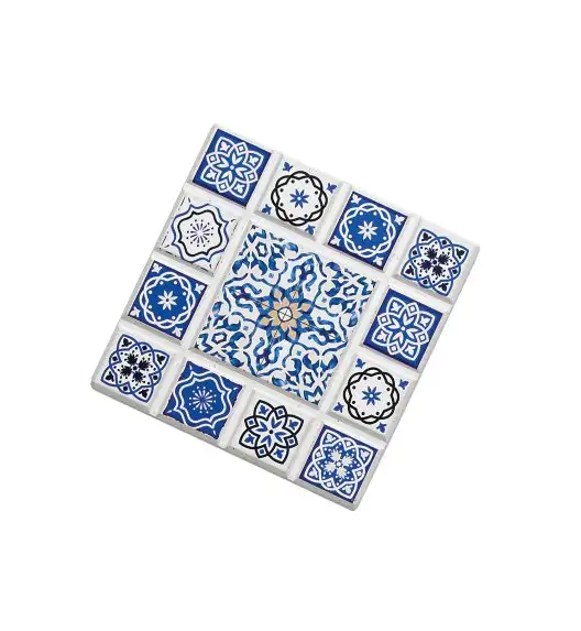 ZASSENHAUS | Marrakesch | podkładka pod szklankę, ceramika/korek, 11 x 11 cm, krzyż