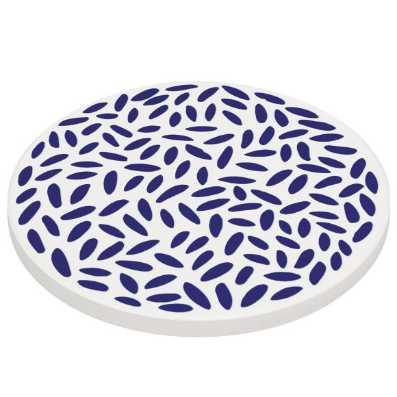 ZASSENHAUS | Nordic | podkładka pod szklankę, ceramika/korek, śred. 11 cm, krople