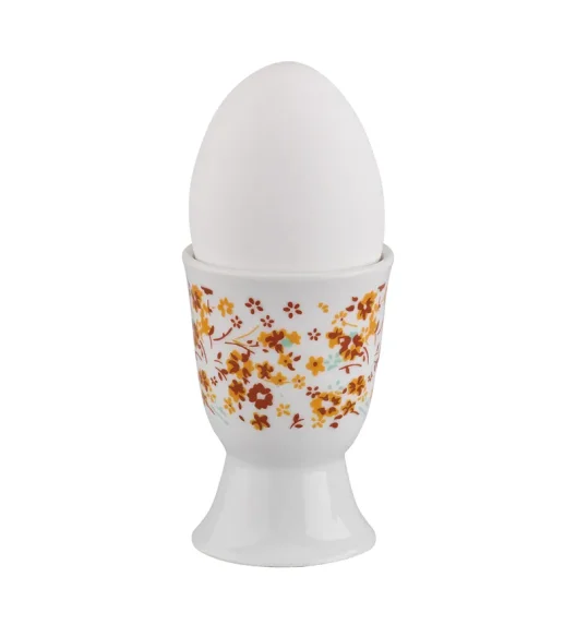 CILIO | Amici | kieliszek na jajko, porcelana, śred. 5 x 7 cm, żółte kwiaty