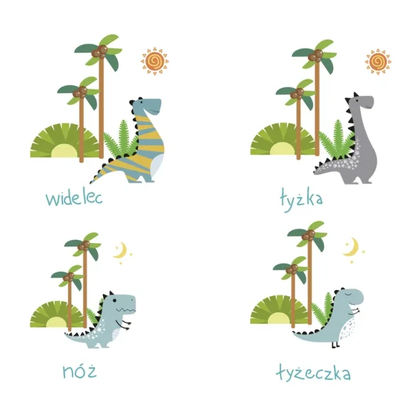 CILIO | Dino | sztućce dla dzieci, 4 el.