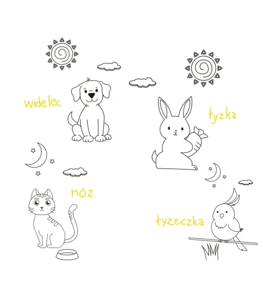 CILIO | Little Friends | sztućce dla dzieci, 4 el.