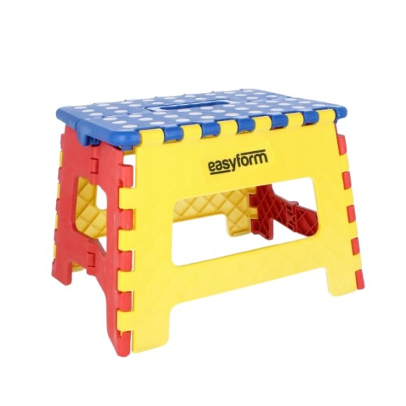 EASYFORM Stołek / Taboret składany antypoślizgowy 22 cm / multi kolor / tworzywo sztuczne