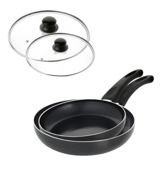 GERLACH BRAVA Komplet Garnki z pokrywkami 8 el + patelnie Gerlach Initial 24, 28 cm + pokrywki 24, 28 cm + Garnek 7 l 