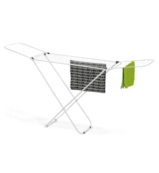 TADAR BASIC Suszarka balkonowa 182 x 40 x 86 cm / biała / rozkładana / z 2 skrzydłami