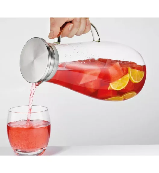 CILIO | Tropicana | szklany dzbanek na wodę, ze spiralą na owoce, 2,0 l