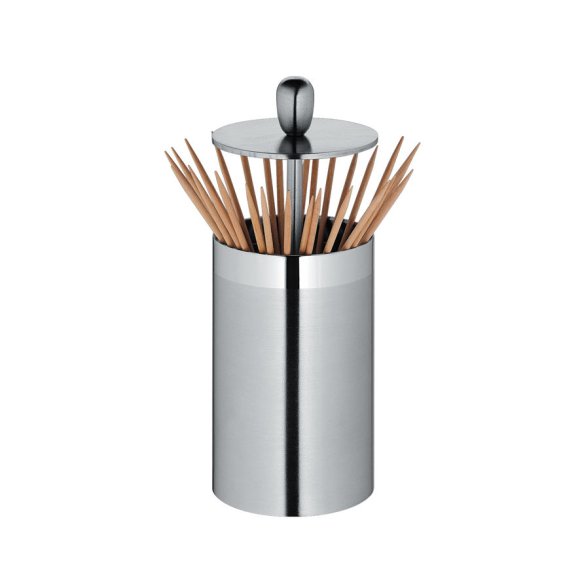 CILIO | podajnik / pojemnik do wykałaczek, śred. 5,5x10 cm / stal nierdzewna