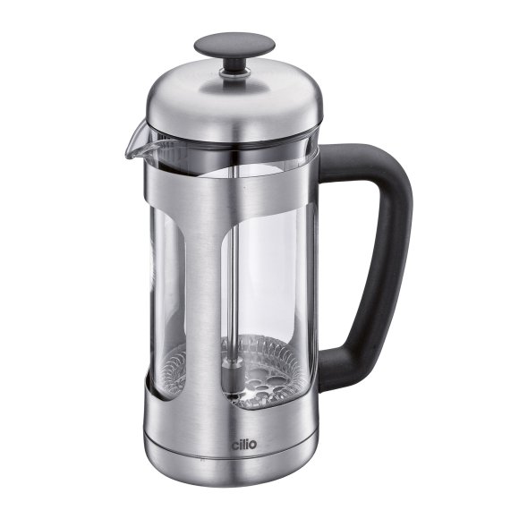 CILIO | Maria | kafeteria tłokowa, na 3 filiżanki, śred. 7 x 17 cm, 0,35 l, stal nierdzewna/szkło borokrzemowe