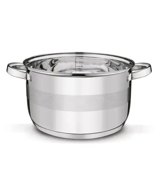 WYPRZEDAŻ! TADAR ROGER Komplet garnków nierdzewnych 12 el z patelnią non stick (BRAK PATELNI = 10 EL) / indukcja