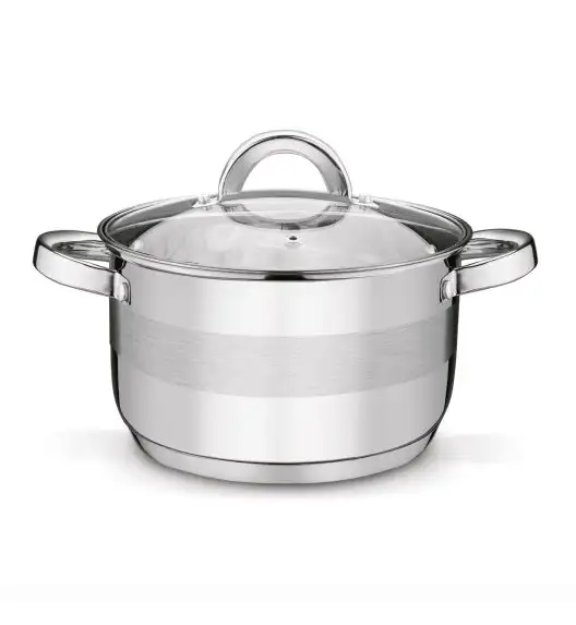 WYPRZEDAŻ! TADAR ROGER Komplet garnków nierdzewnych 12 el z patelnią non stick (BRAK PATELNI = 10 EL) / indukcja