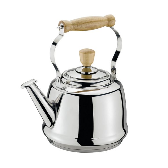 CILIO | Tradition | czajnik stalowy z uchwytami z drewna akacjowego, 2,5 l
