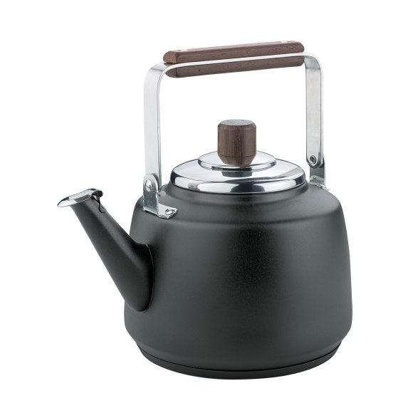 CILIO | Nero | czajnik, stal nierdzewna/drewno akacji, 1,2 l, śred. 16,5 x 21,5 cm, czarny