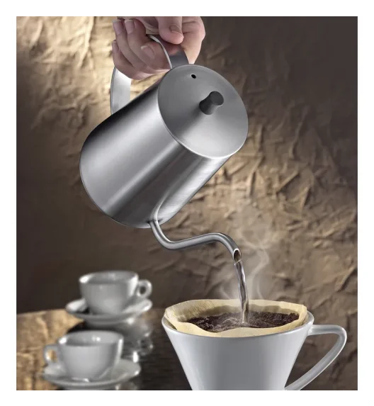 CILIO | Adria | czajnik do powolnego zalewania kawy, stal nierdzewna, śred. 10,5 x 16 cm, 0,65 l