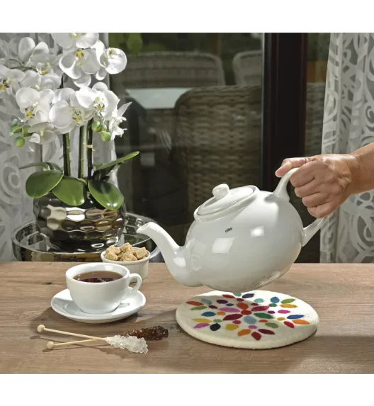 CILIO | LANA FIORE | podkładka pod gorące naczynia, śred. 21 cm, owcza wełna, wielokolorowa