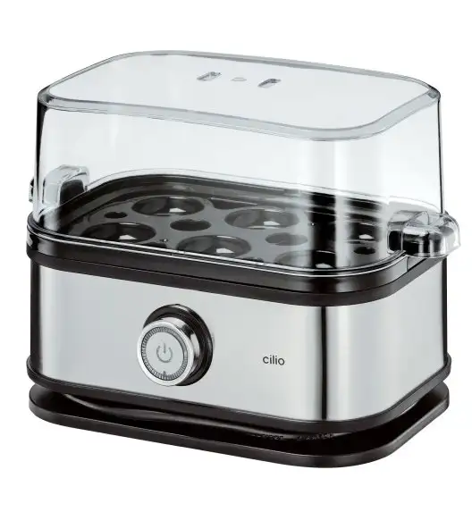 CILIO | Classic | urządzenie do gotowania jajek, na 6 jajek, stal nierdzewna/tworzywo sztuczne, 17 x 12 x 14,5 cm