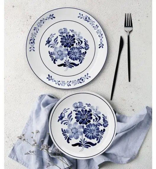 MG HOME | SINTRA Zestaw obiadowy 18 el / 6 os / porcelana dekorowana