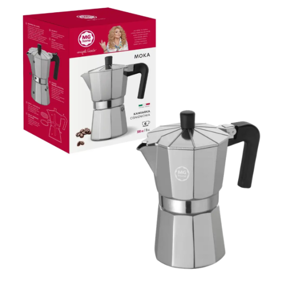 MG HOME | MOKA Kawiarka aluminiowa / srebrna