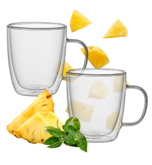 MG HOME RENZA Zestaw 2 szklanek termicznych z uchem 350 ml