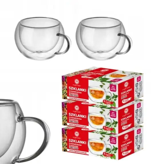 MG HOME | RENZA Zestaw 6 filiżanek termicznych z uchem 300 ml