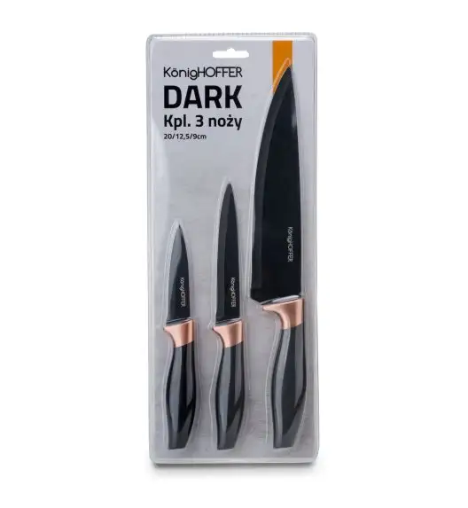 KONIGHOFFER DARK KPL.NOŻY 3ELEM. 20CM/12,5CM/9CM