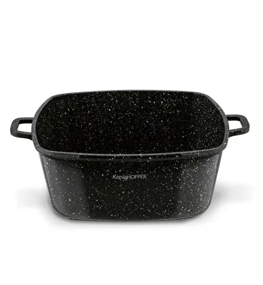KONIGHOFFER KINGSTONE GARNEK CERAMICZNY 28 CM KWADRATOWY Z AROMATYZEREM I 2 NAKŁADKI
