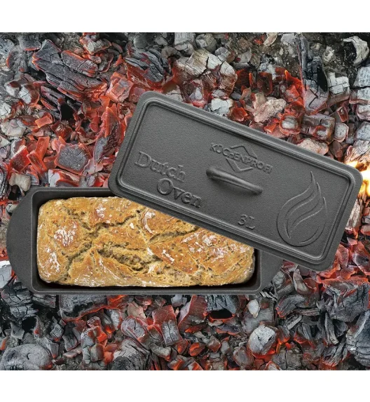 KÜCHENPROFI | Dutch Oven | żeliwna forma do pieczenia chleba, 28 x 12 x 10,5 cm, 3,0 l