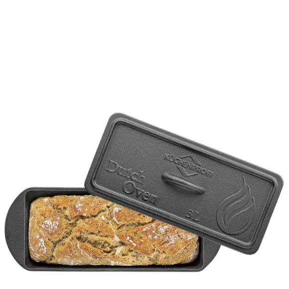 KÜCHENPROFI | Dutch Oven | żeliwna forma do pieczenia chleba, 28 x 12 x 10,5 cm, 3,0 l