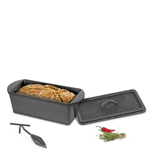 KÜCHENPROFI | Dutch Oven | żeliwna forma do pieczenia chleba, 28 x 12 x 10,5 cm, 3,0 l