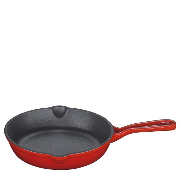 KÜCHENPROFI | Provence | patelnia żeliwna, śred. 16 cm, czerwona