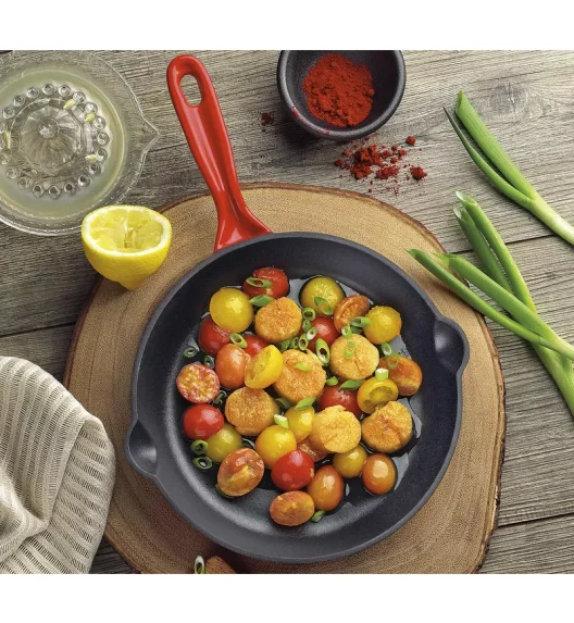 KÜCHENPROFI | Provence | patelnia żeliwna, śred. 16 cm, czerwona