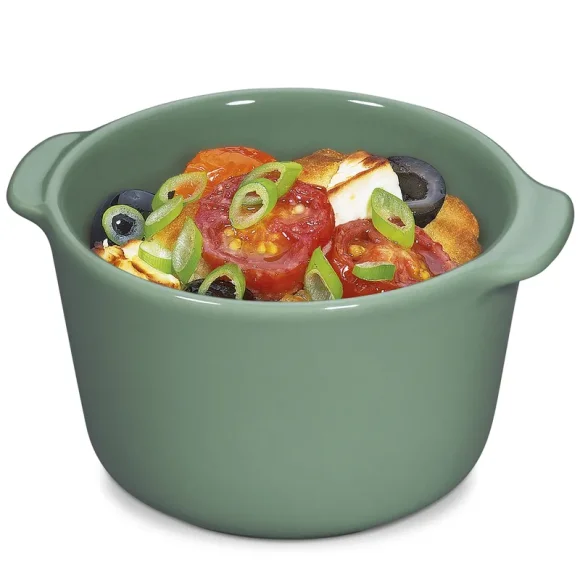KÜCHENPROFI | Porto | miseczki żaroodporne, 2 szt., ceramika, 0,2 l, śred. 9 x 5,5 cm, zielone
