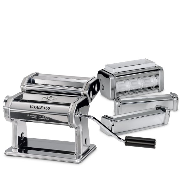 KÜCHENPROFI | Vitale 150 | maszynka do makaronu, 4 wymienne krajacze, 28 x 21,5 x 21,5 cm