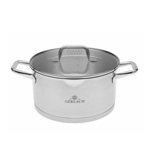 GERLACH MODEL Komplet Garnki z pokrywkami 10 el + Gerlach Ambiente Garnek 7 l z pokrywką 24 cm 