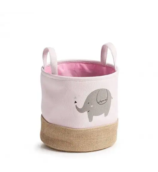 WYPRZEDAŻ! ZELLER ELEPHANT Kosz do przechowywania Ø 30 x 29 cm / różowy