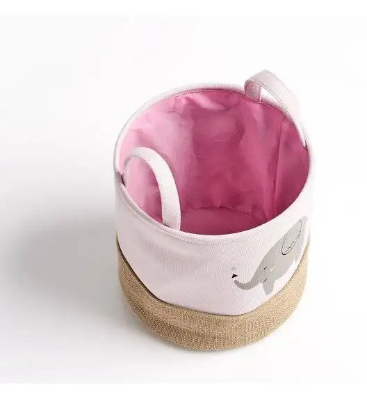 WYPRZEDAŻ! ZELLER ELEPHANT Kosz do przechowywania Ø 30 x 29 cm / różowy
