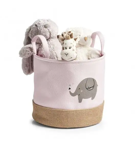 WYPRZEDAŻ! ZELLER ELEPHANT Kosz do przechowywania Ø 30 x 29 cm / różowy
