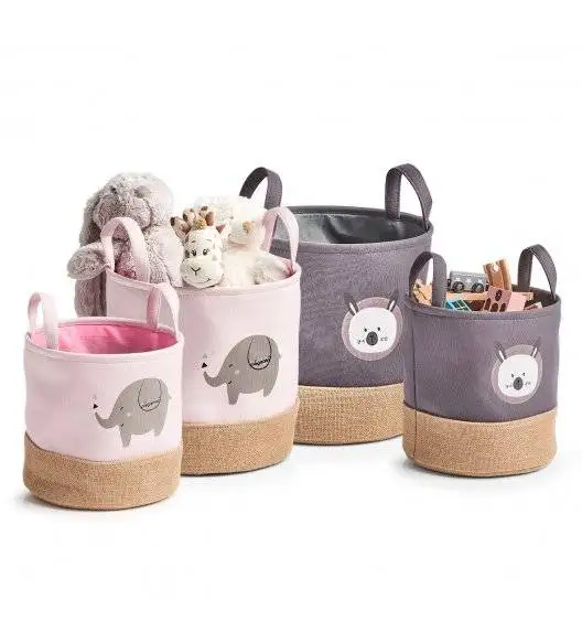 WYPRZEDAŻ! ZELLER ELEPHANT Kosz do przechowywania Ø 30 x 29 cm / różowy