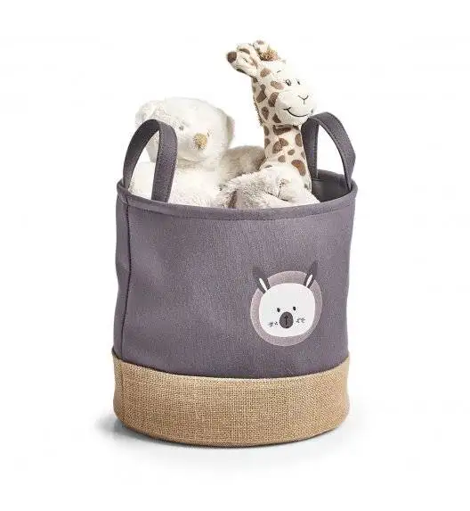 WYPRZEDAŻ! ZELLER BUNNY Kosz do przechowywania Ø 30 x 29 cm / szary