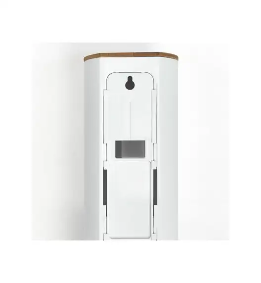 WYPRZEDAŻ! ZELLER Dozownik na waciki kosmetyczne / drewno bambusowe 